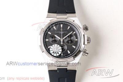 8F Replica Vacheron Constantin Overseas Chronograph 42 MM Men's Automatic Guilloche Textured Face Rubber Watch